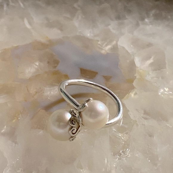 Tiffany Co Goldoni Double Pearl Ring 